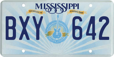 MS license plate BXY642