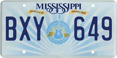MS license plate BXY649