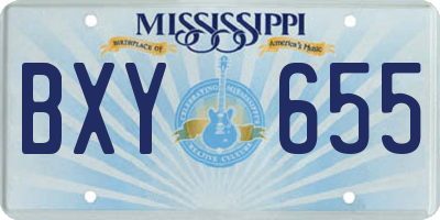 MS license plate BXY655