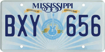 MS license plate BXY656