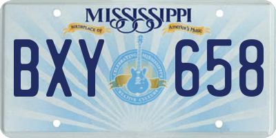 MS license plate BXY658