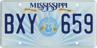 MS license plate BXY659