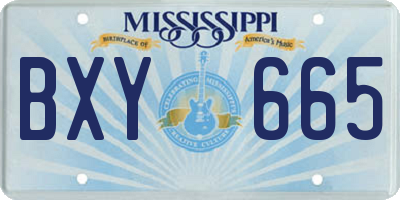 MS license plate BXY665