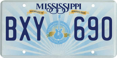 MS license plate BXY690