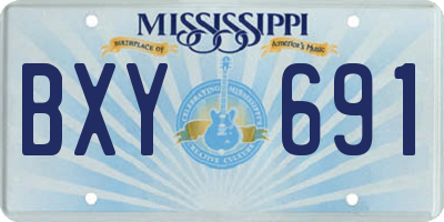 MS license plate BXY691