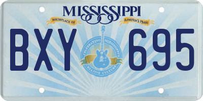 MS license plate BXY695