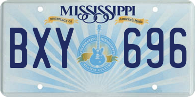 MS license plate BXY696
