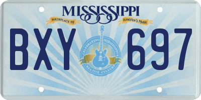 MS license plate BXY697