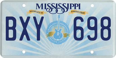 MS license plate BXY698