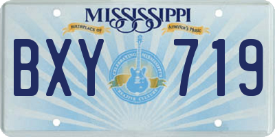 MS license plate BXY719