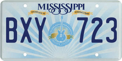 MS license plate BXY723