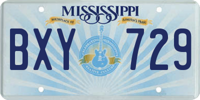 MS license plate BXY729