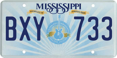 MS license plate BXY733