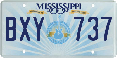 MS license plate BXY737