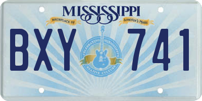 MS license plate BXY741