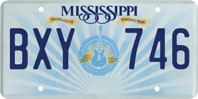 MS license plate BXY746