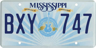 MS license plate BXY747