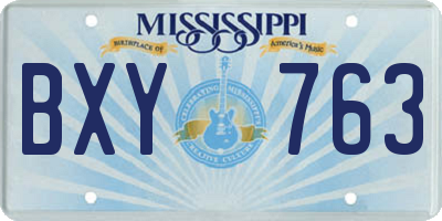 MS license plate BXY763