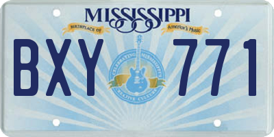 MS license plate BXY771