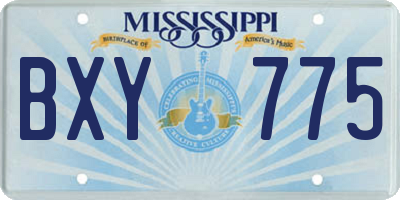 MS license plate BXY775
