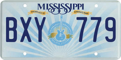MS license plate BXY779