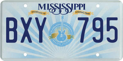 MS license plate BXY795
