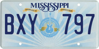 MS license plate BXY797