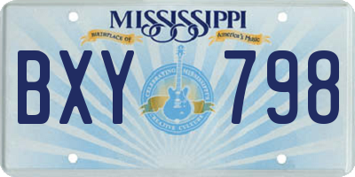 MS license plate BXY798