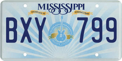 MS license plate BXY799