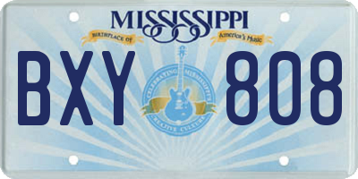 MS license plate BXY808