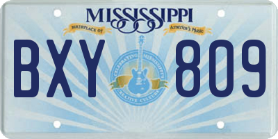 MS license plate BXY809