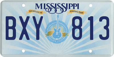 MS license plate BXY813
