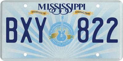 MS license plate BXY822
