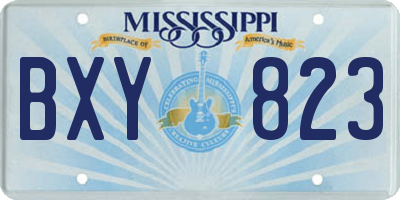 MS license plate BXY823