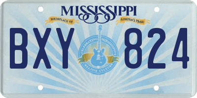 MS license plate BXY824