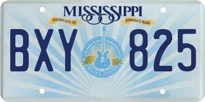 MS license plate BXY825
