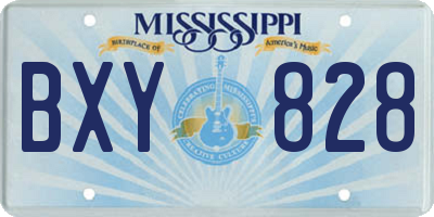 MS license plate BXY828