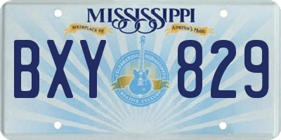 MS license plate BXY829