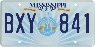 MS license plate BXY841