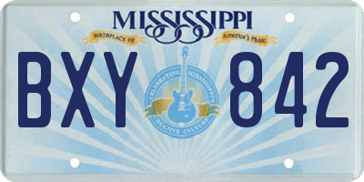 MS license plate BXY842