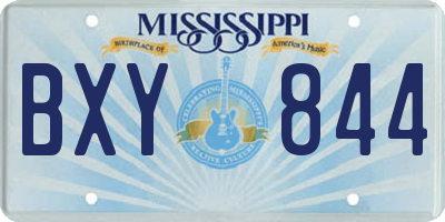 MS license plate BXY844