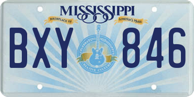 MS license plate BXY846