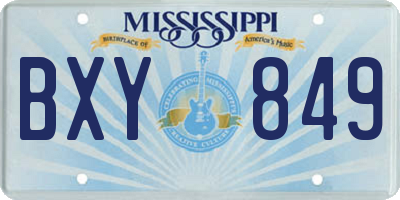 MS license plate BXY849
