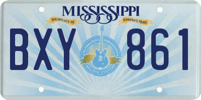 MS license plate BXY861
