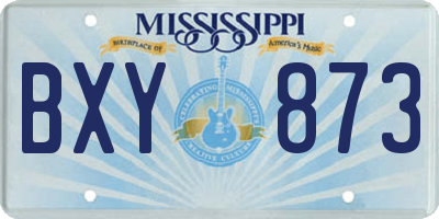 MS license plate BXY873
