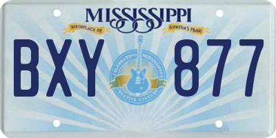 MS license plate BXY877