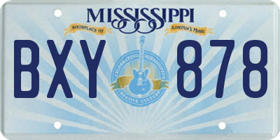 MS license plate BXY878