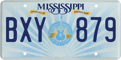 MS license plate BXY879