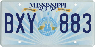 MS license plate BXY883