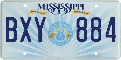 MS license plate BXY884